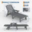 Chaise longue d'extérieur en résine, réglable sur 5 niveaux, avec porte-gobelet et support robuste pour terrasse, piscine et jardin.-1052214028