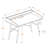 Vivaldi Black Finish Computer Desk With Hutch & Metal Leg, 33.77" H X 47.02" W X 23.6" D