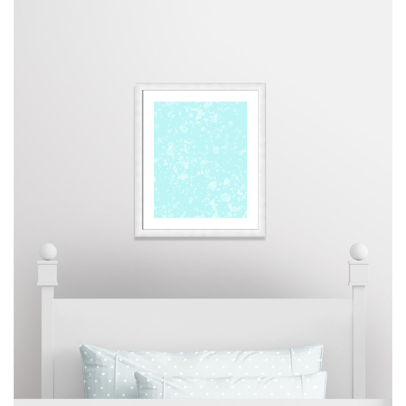 Impression sur papier de bulles fantaisistes, H 26,5 po x l 22,5 po x P 0,625 po, Encadré plat à grain de bois blanc