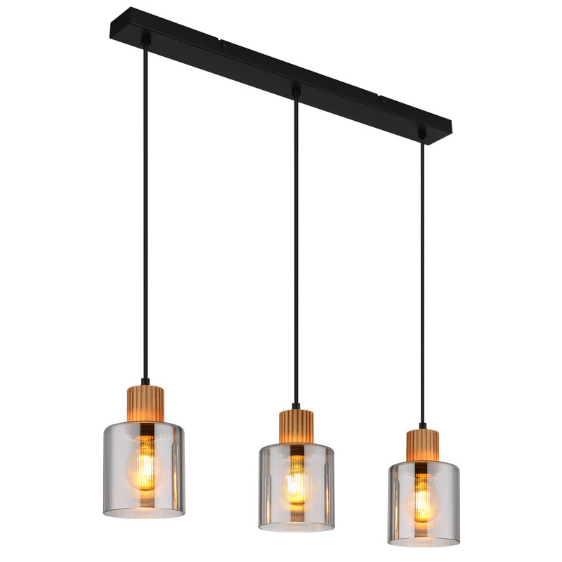 Daneya - Light Matte Black Pendant, 3