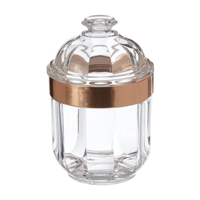 Jar, Rose Gold, 15cm H x 10cm W x 10cm D