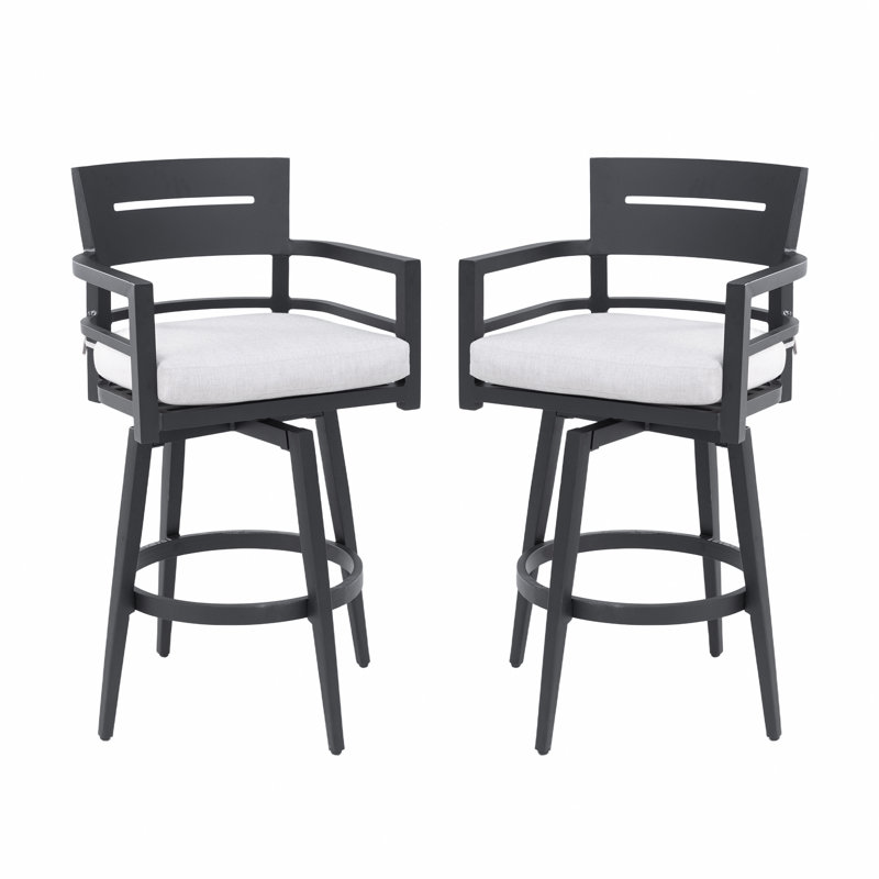 Chaises de bar pivotantes 2 pièces Modern Modern