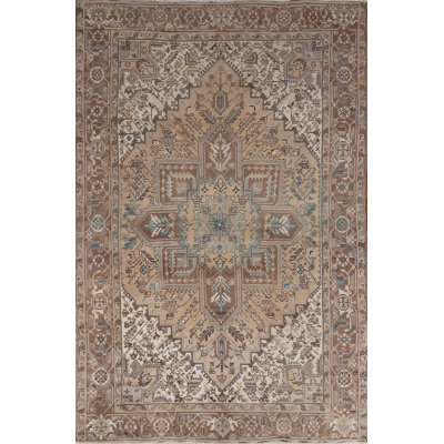 Tapis géométrique en laine 7 x 9