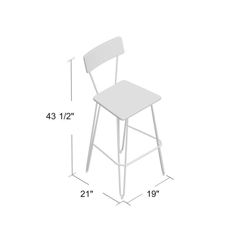 Counter Stool with Metal Frame