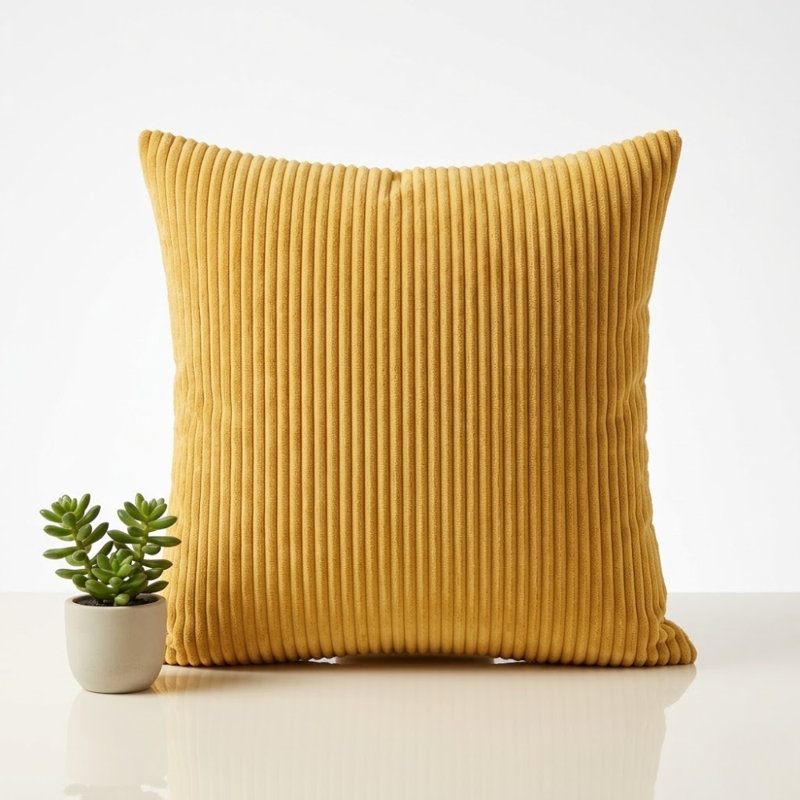 Pack Of 4 Corduroy Square Scatter Cushion Cover