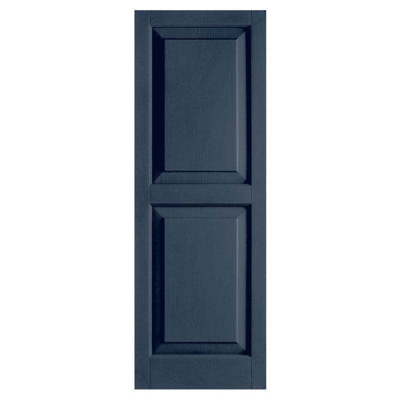 Paire de volets avec panneaux en vinyle surélevés standard, 51 po x l 12 po x P 1 po, Royal