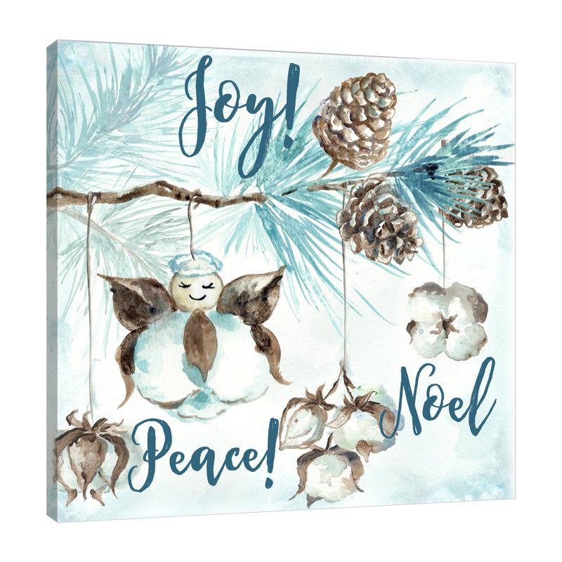 Christmas Cotton Boll - Wrapped Canvas Painting, 122 cm H x 122 cm W