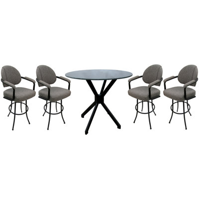 Ensemble repas 4 personnes à hauteur de comptoir Pommills