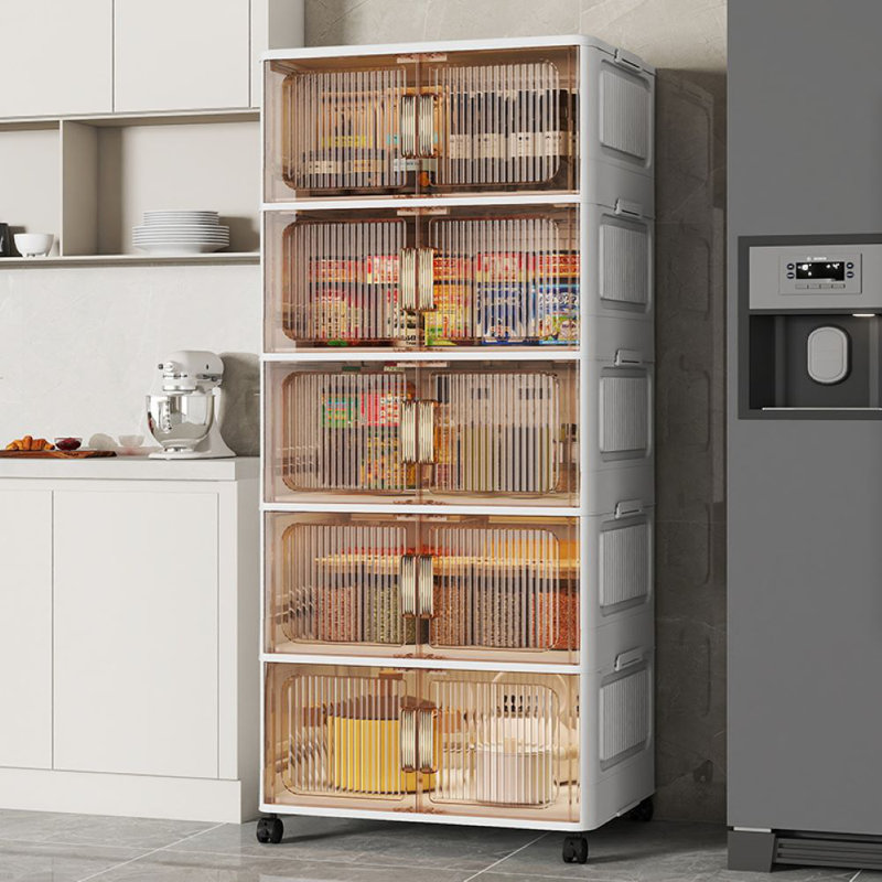 Peaks Collapsible Storage Bins With Lids, 60.6" H x 25.6" W x 15" D