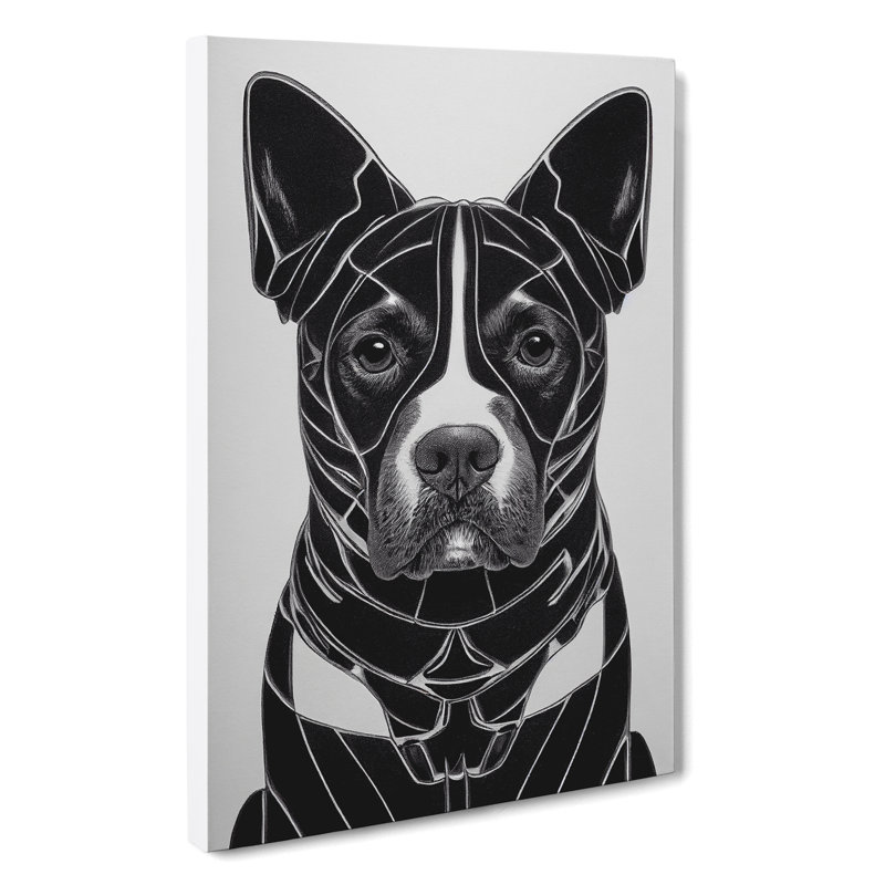 XC1022-1703X Contoured Dog Abstract - Wrapped Canvas Print, 50cm H x 35cm W x 3cm D