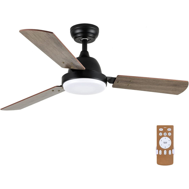 44-Inch Ceiling Fan With LED Light And Remote Control, 6-Speed Modes, 2 Rotating Modes, Timer