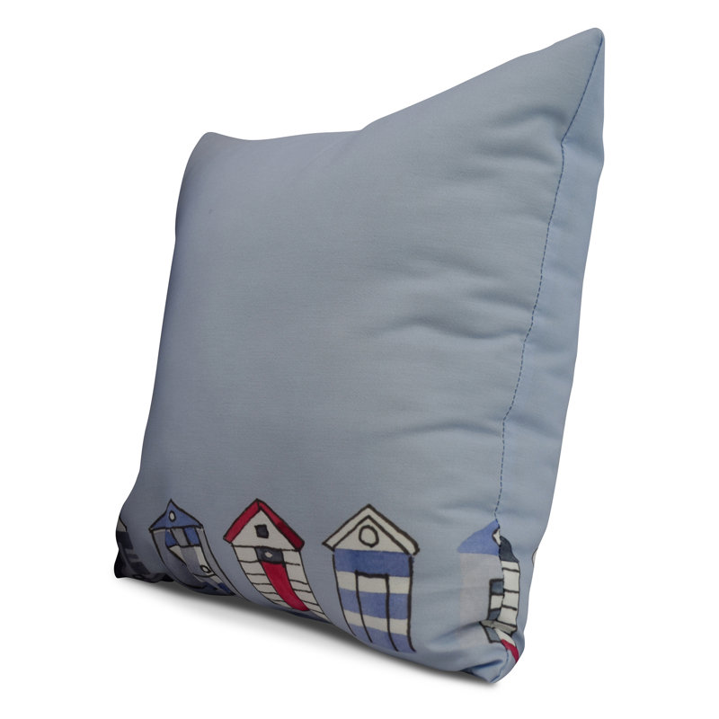 Housse de coussin d'extérieur carrée Nantucket, Bleu clair, 20 po x 20 po