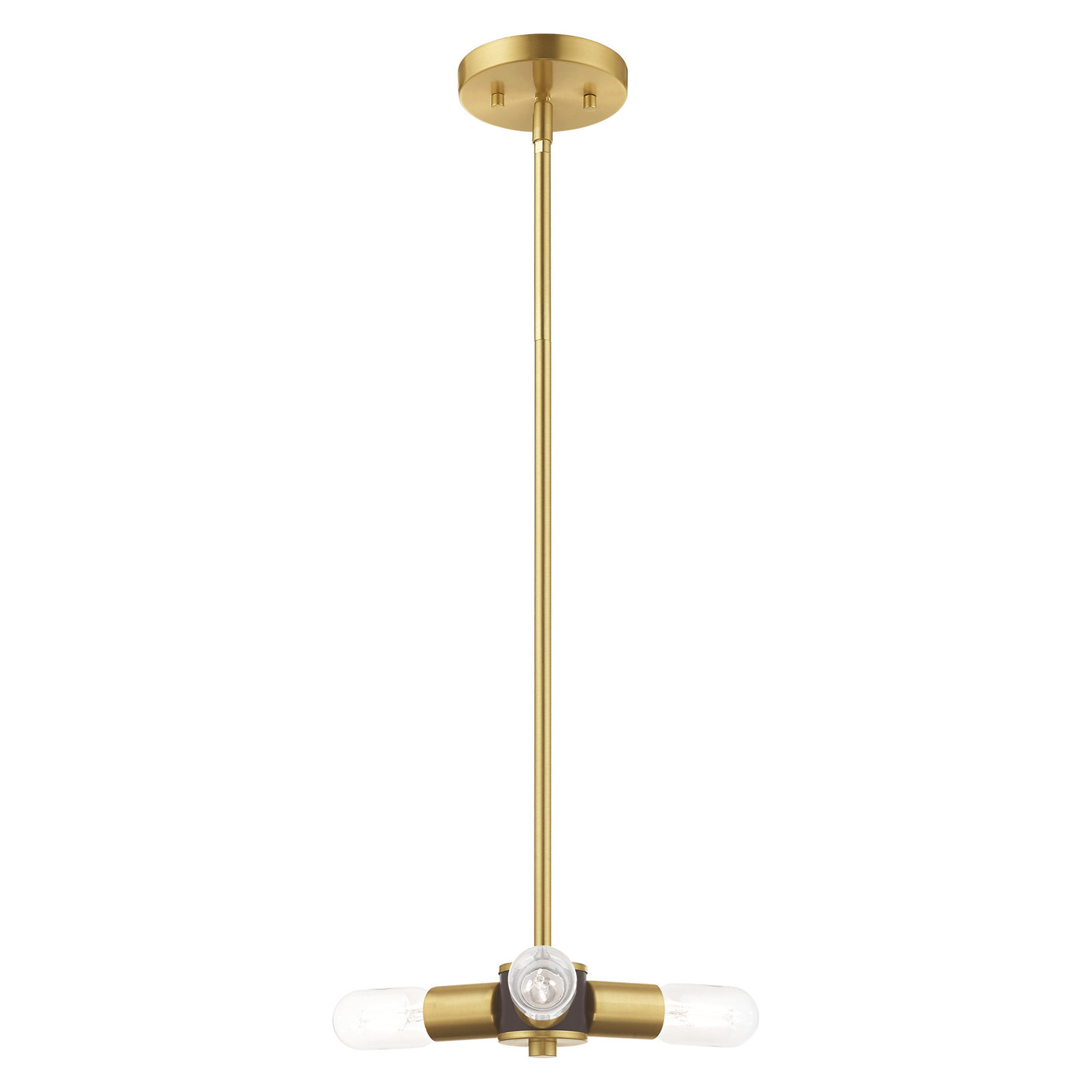 Martella 3 Light Dimmable Pendant, Satin Brass