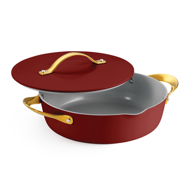 Moule antiadhésif en céramique 4,25 pte de Quadontina Fiora, Merlot