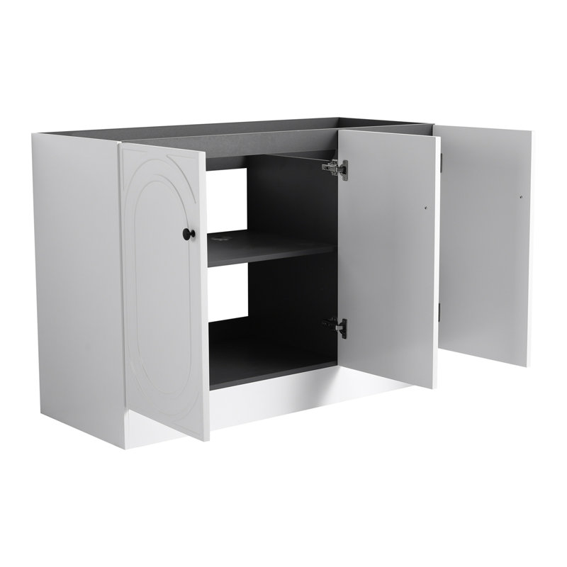 Meuble-lavabo autoportant - sans le lavabo, Blanc