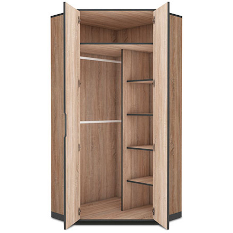 Stefania 2 Door Manufactured Wood Wardrobe