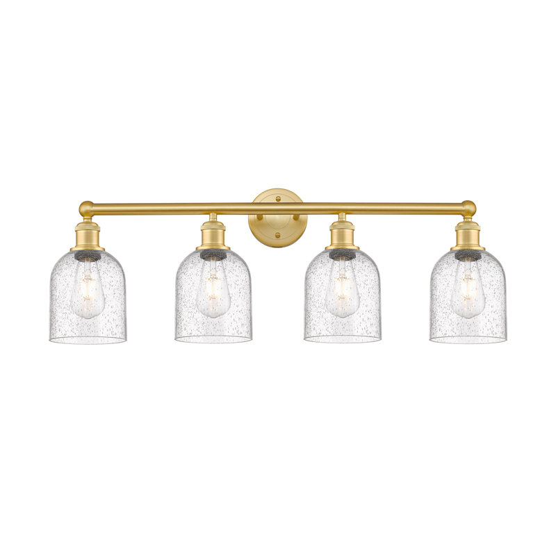 Éclairage pour salle de bain 4 lumières Bella, Or satiné, Bullé