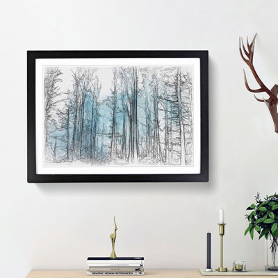 Forest in Frankfurt Germany in Abstract - Picture Frame Graphic Art Print on MDF