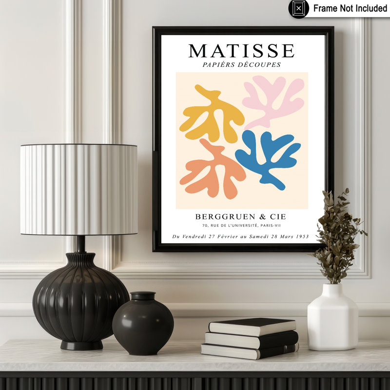 Henri Matisse - The Cut-Outs No2, H 24 po x l 32 po, Affiche, Sans cadre