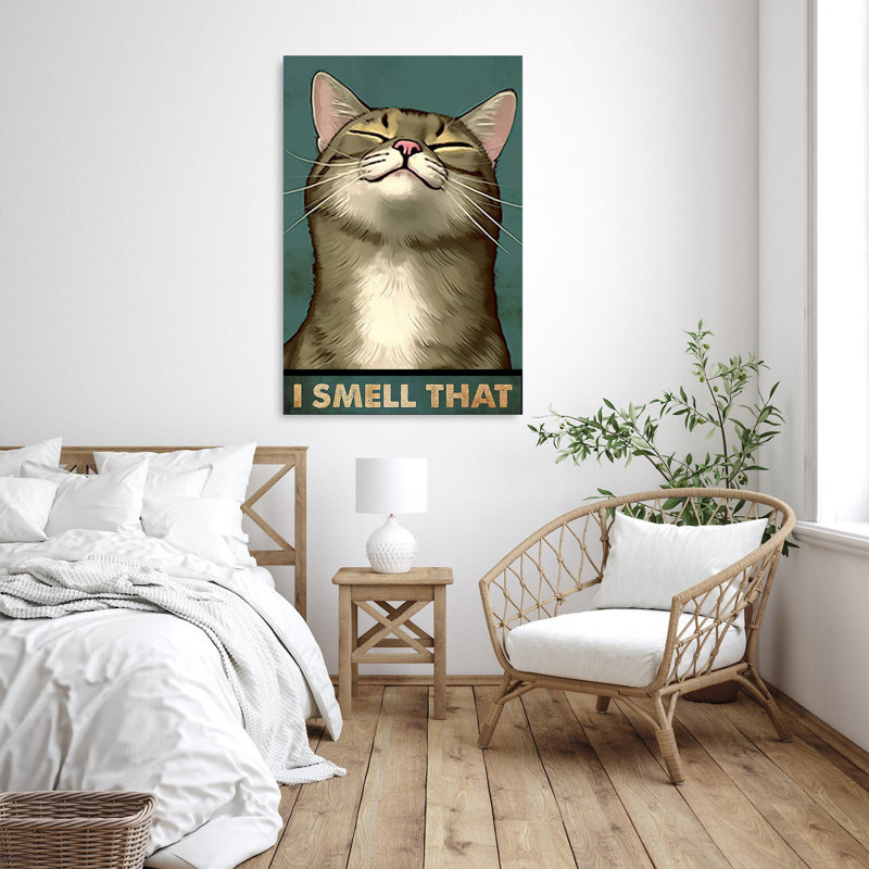 «Erzsebet Cat I Smell That», impression sur toile, H 36 po x l 24 po x P 1,25 po