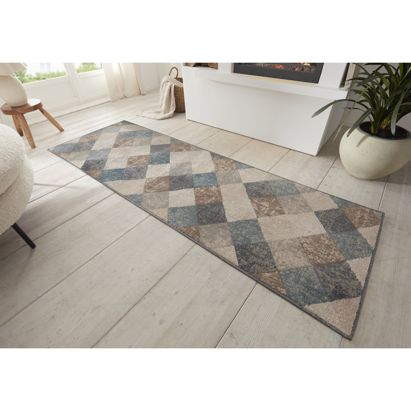Handwoven Ivory/Grey/Brown Rug, Runner 80 x 200cm