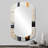 Ivory Illusions Abstract Shapes II - Abstract Shapes Asymmetrical Decorative Wall Mirror, Modern Cylinder Mirror, Printed Metal Art-564141904