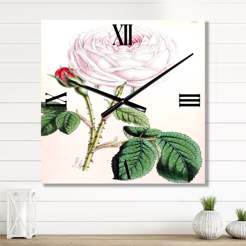 Horloge murale fleur, Moyen