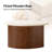 Jadida Celia Modern 36"W Fluted Round Coffee Table with Travertine Top-1030476282
