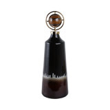 Sagebrook Home 20" Oscar Small Tiger's Eye Stone And Metal Bottle