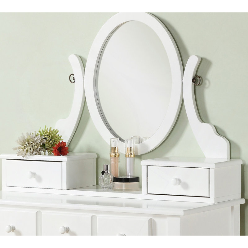 Wood Make-Up Vanity Table And Stool Set