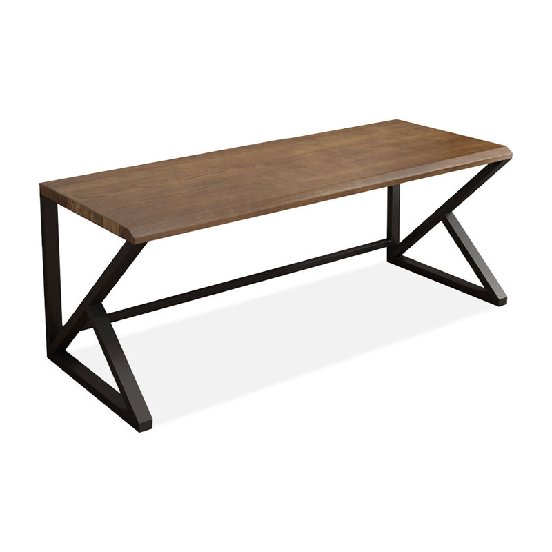 Dark Walnut Rectangular Solid Wood desks, 29.53" H x 86.61" W x 31.5" D