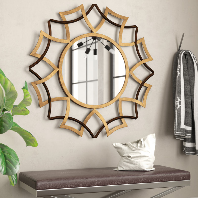 Wald Mirror, Antique Gold