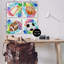 Ensemble de toile de baseball Rainbow Splatter 4pc, design par Kim Allen