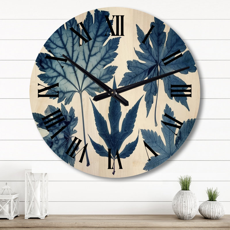 Horloge murale en bois massif Stanwell, Grand