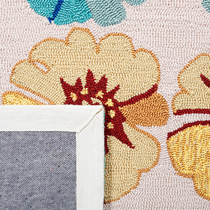 Tapis floral crocheté à la main Doyle, Carré 6 pi