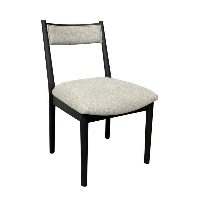 Chaises de salle à manger rembourrées Zora, Noir, noir, noir, noir