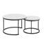 2 pièces, table basse ronde de 27,6 pouces, plateau à motif et structure en métal robuste, tables de bout pour le salon, la chambre et le balcon, fabrication à effet emboîtable-1145992827-1145992824