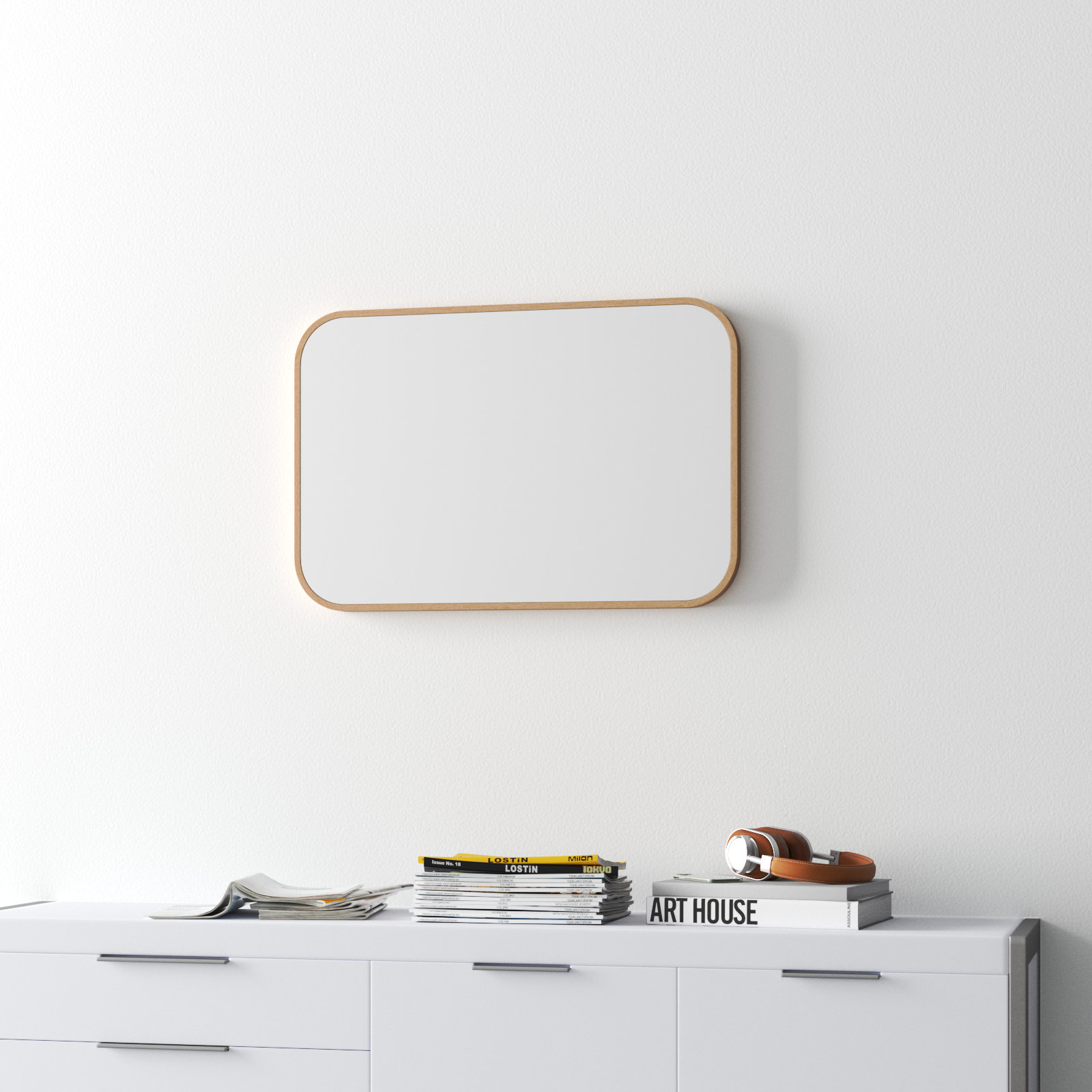 Roberts Accent Mirror, Natural, 34" x 22"