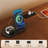 55in Large Record Player Stand with Charging Station & LED Light, Walnut-216852008-216852014