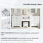 84" Double-Sink Freestanding Bathroom Vanity Set, Center Console and Soft Closing Design-436555618