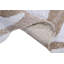 Cotton Floral Area Rug in White/Brown/Pearl Gray