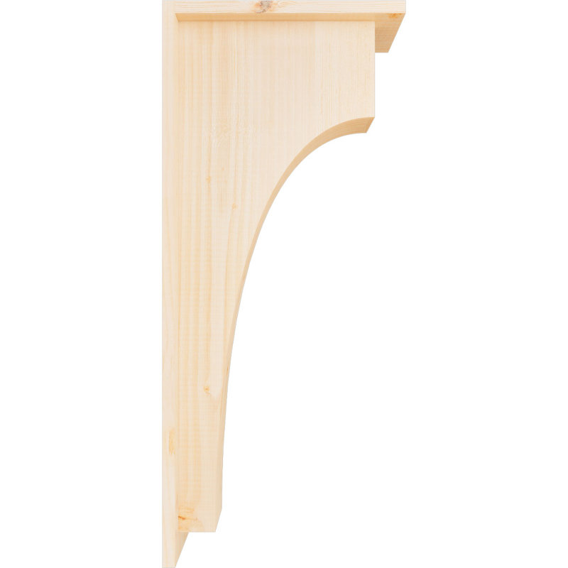 Huntington Corbel w/Backplate, 28" H x 5.5" W x 12" D, Douglas Fir, Smooth