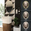 Miroir de salle de bain ovale à DEL avec éclairage de température et anti-buée-52813068
