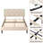 Calil Queen Size LED Bed Frame with Adjustable Button-Tufted Headboard, Upholstered Velvet Platform Bed Frame with Charging Station, Mattress Foundation, Wood Slat Support, No Box Spring Needed-107806328-107806214