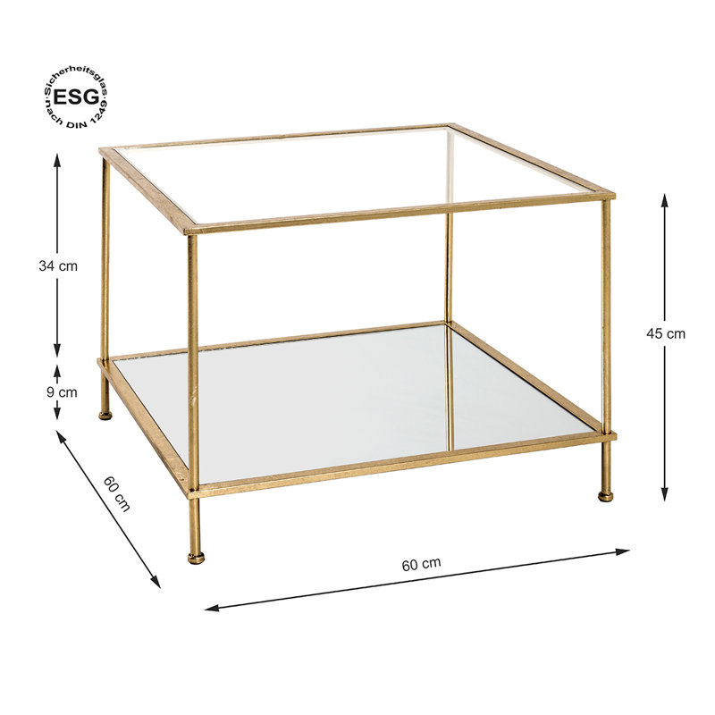 Loftus Glass Top End Table