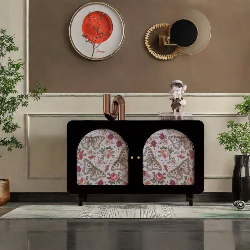 Spacious Decorative Cabinet, Black