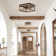 Meisel 4 - Light Bulbs 12.6'' Metal Wood Frame Caged Unique Flush Mount Ceiling Light Fixture