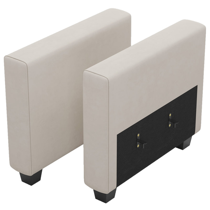 Accoudoirs de canapé modulaire Soneson Ivery, Velours beige