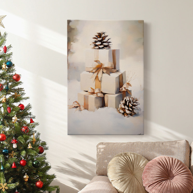 Art des Fêtes de Noël - Toile tendue avec châssis - Série 2-XCII, H 12 po x l 8 po