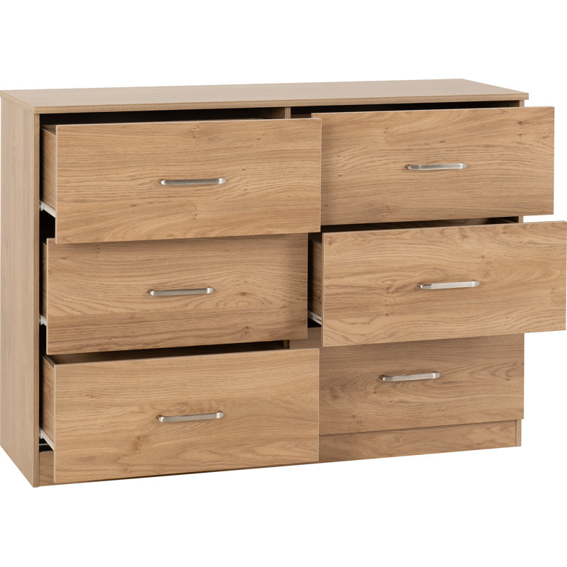 Sumrah 110cm W 6 - Drawer Chest of Drawers, Brown